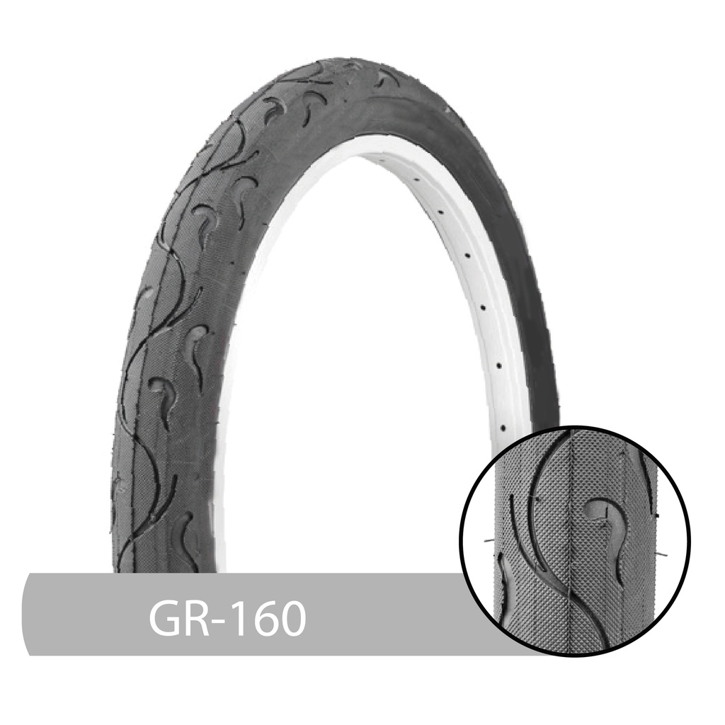 LLANTA BICICLETA+16 X 2.125+NEGRA+(57-305)+GR-160+MARCA+GRID+CRACY